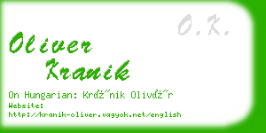 oliver kranik business card